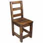Round Rustic Wood DiningTable Set with 4 Chairs