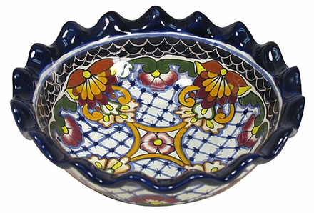 Round Scalloped Talavera Rosario Bowl