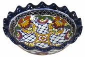 Round Scalloped Talavera Rosario Bowl
