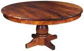 60" Dia. Round Turned Pedestal Mesquite Table