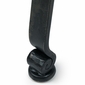 Round Wrought Iron Bar Stool - Leather Seat