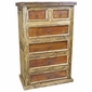 Rustic 4-Piece King Bedroom Set with Iron Clavos and Accents