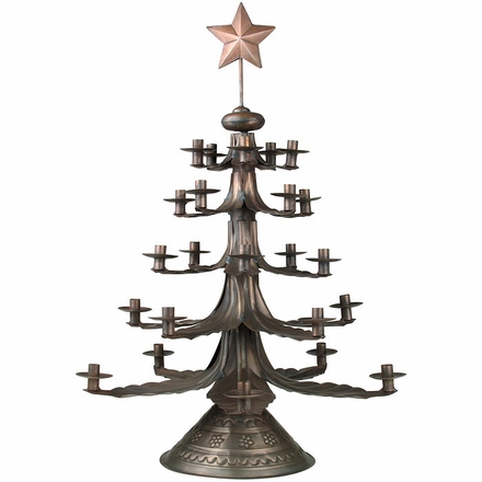 Rustic Aged Tin Christmas Candletrees
