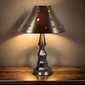 Rustic Aged Tin Round Lamp