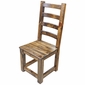 Rustic Alder Dining Set with Scalloped Top Edge - 7 Piece Set