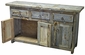Rustic Barnwood Natural Buffet -  4 Doors