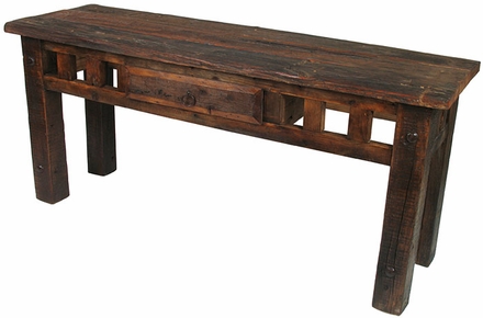 Rustic Barnwood Sofa Table with Drawer