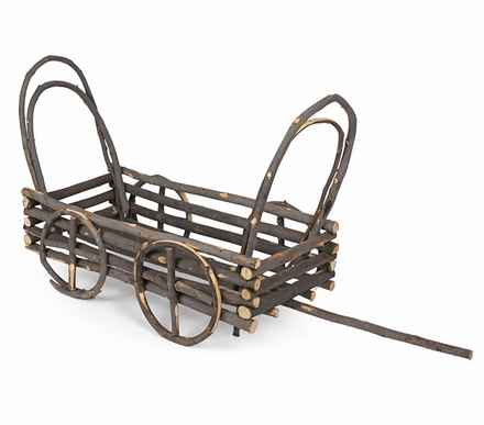 Rustic Bent Twig Planter Wagon