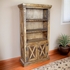 Rustic Carved Pine Bookcase