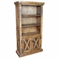 Rustic Carved Pine Bookcase