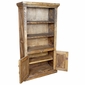 Rustic Carved Pine Bookcase