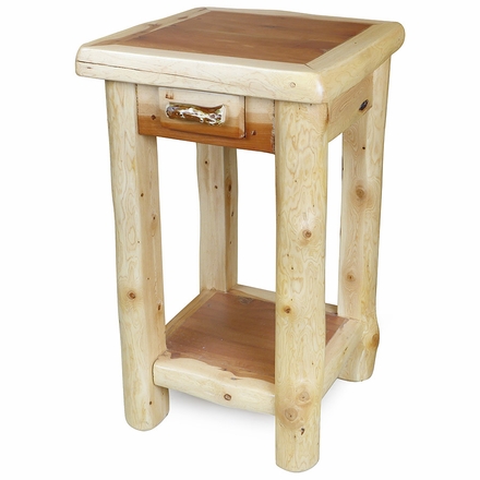 Rustic Cedar Side Table