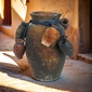 Rustic Clay Vase with Mini Pots