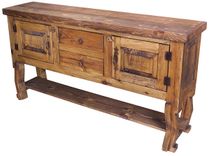 Rustic Console Table - 2 Doors & 2 Drawers