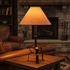 Rustic Iron Cascada Table Lamp With Pigskin or Rawhide Shade