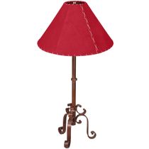 Rustic Iron Playa Table Lamp With Pigskin Shade