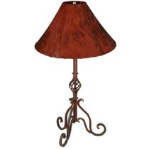 Rustic Iron Sonora Table Lamp With Pigskin Shade