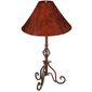 Rustic Iron Sonora Table Lamp With Pigskin Shade
