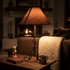 Rustic Iron Sonora Table Lamp With Pigskin Shade