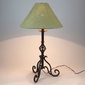 Rustic Iron Sonora Table Lamp With Pigskin Shade