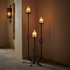 Rustic Iron Spiral Floor Candle Holders - Set of 3