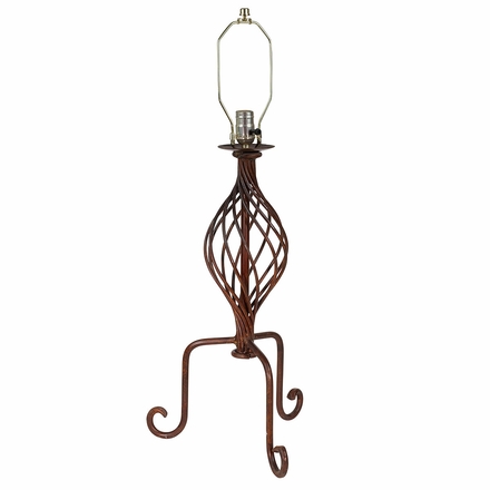 Rustic Iron Spiral Twist Table Lamp Base