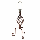Rustic Iron Spiral Twist Table Lamp Base