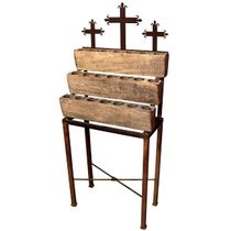 Rustic Iron Sugar Mold Candle Altar