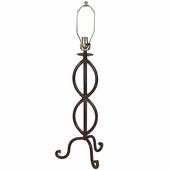 Rustic Iron Teardrop Table Lamp Base
