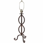 Rustic Iron Teardrop Table Lamp With Pigskin or Rawhide Shade