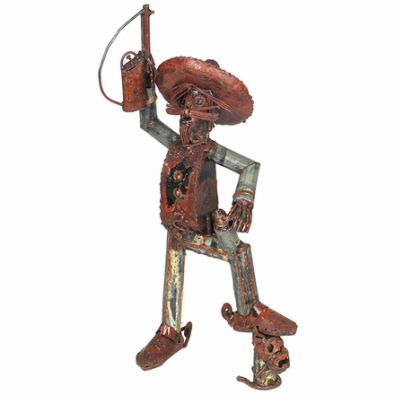 Rustic Iron Western Character Sculptures