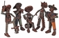 Rustic Iron Western Character Sculptures