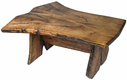 Rustic Mesquite Bookmatched Top Coffee Table