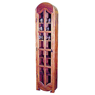 Rustic Mesquite Curio or CD Cabinet