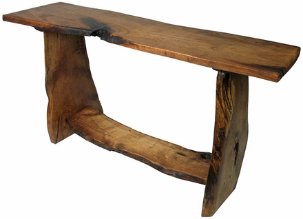 Rustic Mesquite Slab Sofa Table