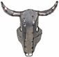 Rustic Metal Buffalo Skull Wall Art Sculpture