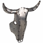 Rustic Metal Buffalo Skull Wall Art Sculpture