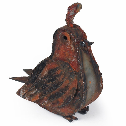 Rustic Metal Quail Garden Art Sculptures