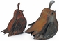 Rustic Metal Quail Garden Art Sculptures