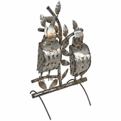 Rustic Metal Quail Yard Art