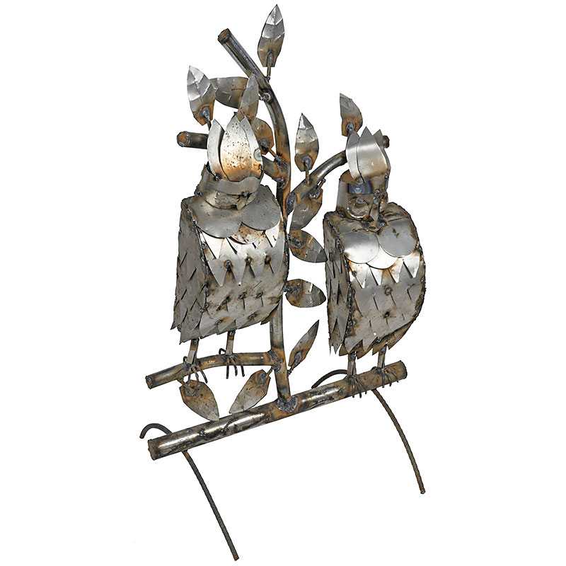 Rustic Metal Quail Yard Art