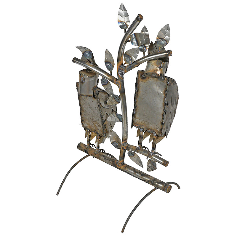 Rustic Metal Quail Yard Art