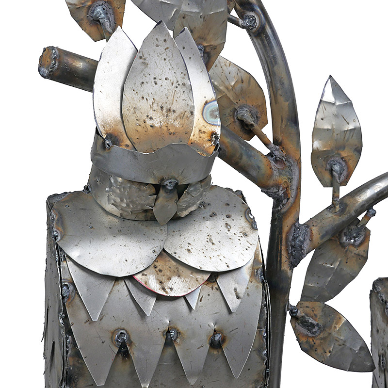 Rustic Metal Quail Yard Art