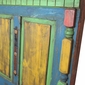 Rustic Mexican Painted Wood Bed