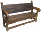 Rustic Old Door Mexican Colonial Bench
