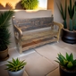 Rustic Old Door Mexican Colonial Bench