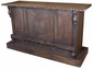 Rustic Old Wood Bar with Carved Edge