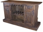 Rustic Old Wood Bar with Carved Edge