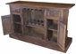 Rustic Old Wood Bar with Carved Edge