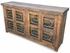 Rustic Old Wood Buffet with Ironwork Doors